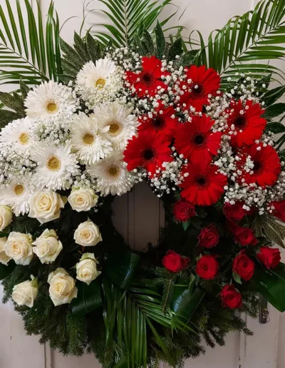 věnec velký gerbery a růže